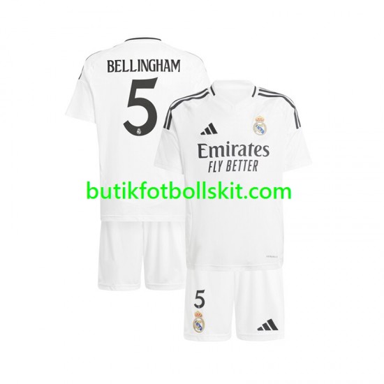Real Madrid Jude Bellingham 5 Barn Hemma Matchtröja 2024/25 Kortärmad