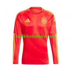 Spanien Män Hemma Matchtröja Euro 2024 Långärmad
