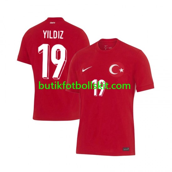Turkiet Kenan Yıldız 19 Män Borta Matchtröja Euro 2024 Kortärmad