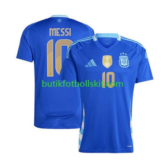 Argentina Lionel Messi 10 Copa America Män Borta Matchtröja 2024 Kortärmad