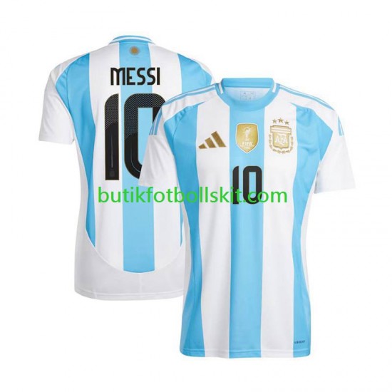 Argentina Lionel Messi 10 Copa America Män Hemma Matchtröja 2024 Kortärmad