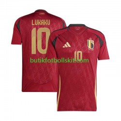 Belgien Romelu Lukaku 10 Män Hemma Matchtröja Euro 2024 Kortärmad