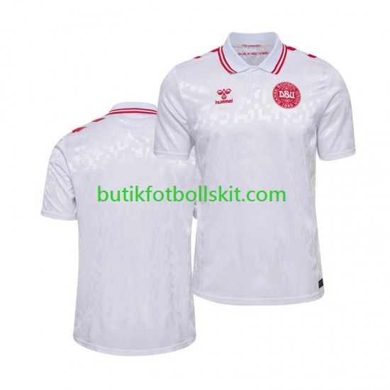 Danmark Män Borta Matchtröja Euro 2024 Kortärmad