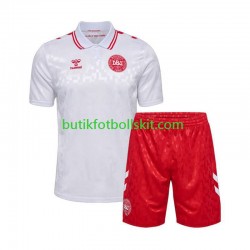 Danmark Barn Borta Matchtröja Euro 2024 Kortärmad