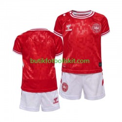Danmark Barn Hemma Matchtröja Euro 2024 Kortärmad