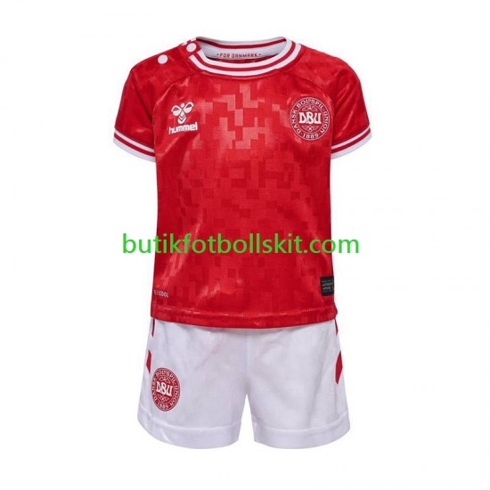 Danmark Barn Hemma Matchtröja Euro 2024 Kortärmad