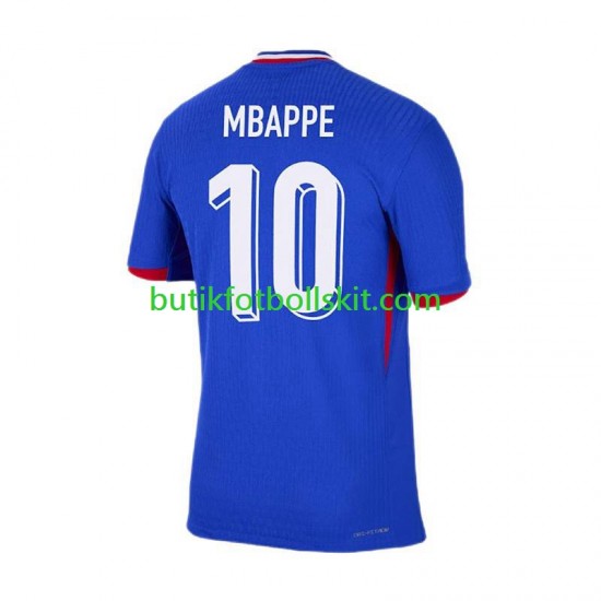 Frankrike Mbappé Kylian 10 Män Hemma Matchtröja Euro 2024 Kortärmad