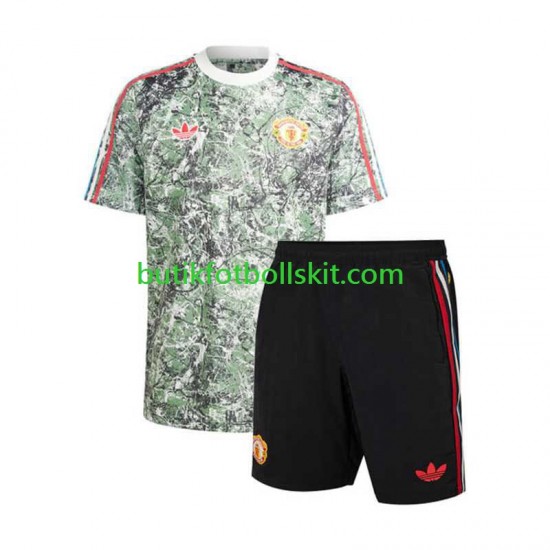 Manchester United Stone Roses Barn Hemma Matchtröja 2023/24 Kortärmad