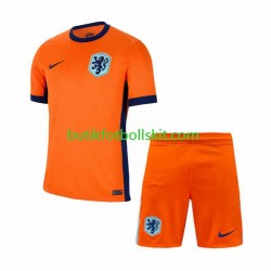 Nederländerna Barn Hemma Matchtröja Euro 2024 Kortärmad