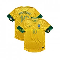 Brasilien RONALDINHO 10 2012 Retro Män Hemma Matchtröja Kortärmad