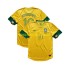 Brasilien RONALDINHO 10 2012 Retro Män Hemma Matchtröja Kortärmad