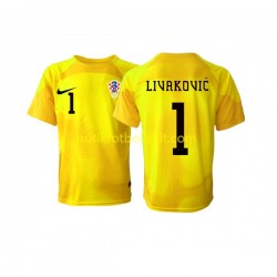 Kroatien Dominik Livakovic 1 Målvakt Män Hemma Matchtröja World Cup 2022 Kortärmad