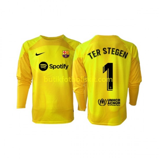 FC Barcelona Ter Stegen 1 Målvakt Män Fjärdes Matchtröja 2022/23 Långärmad
