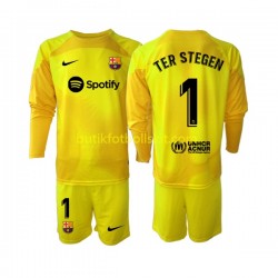 FC Barcelona Ter Stegen 1 Målvakt Barn Fjärdes Matchtröja 2022/23 Långärmad