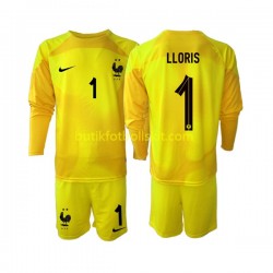 Frankrike Hugo Lloris 1 Målvakt Barn Tredje Matchtröja World Cup 2022 Långärmad