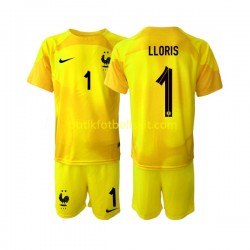 Frankrike Hugo Lloris 1 Målvakt Barn Tredje Matchtröja World Cup 2022 Kortärmad