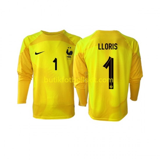 Frankrike Hugo Lloris 1 Målvakt Män Tredje Matchtröja World Cup 2022 Långärmad