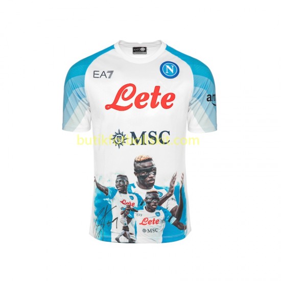 SSC Napoli Face Game Osimhen 9 Män Hemma Matchtröja 2022/23 Kortärmad