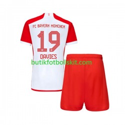 FC Bayern München Alphonso Davies 19 Barn Hemma Matchtröja 2023/24 Kortärmad