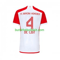 FC Bayern München Matthijs de Ligt 4 Män Hemma Matchtröja 2023/24 Kortärmad
