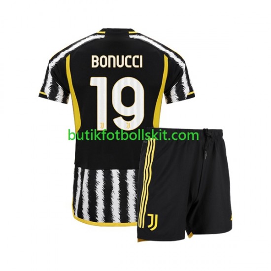 Juventus Leonardo Bonucci 19 Barn Hemma Matchtröja 2023/24 Kortärmad