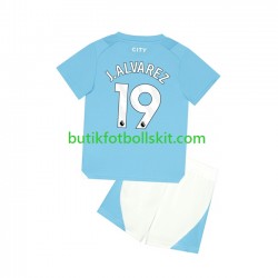 Manchester City J. ALVAREZ 19 Barn Hemma Matchtröja 2023/24 Kortärmad