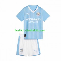 Manchester City Barn Hemma Matchtröja 2023/24 Kortärmad