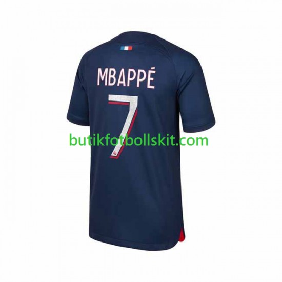 Paris Saint-Germain Mbappé 7 Män Hemma Matchtröja 2023/24 Kortärmad