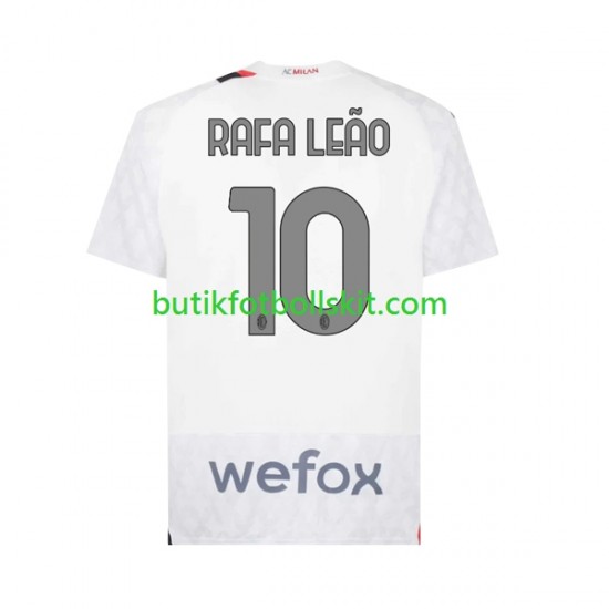 AC Milan Rafael Leao 10 Män Borta Matchtröja 2023/24 Kortärmad