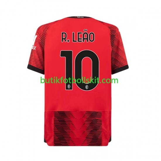 AC Milan Rafael Leao 10 Män Hemma Matchtröja 2023/24 Kortärmad