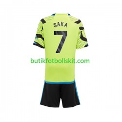 Arsenal Saka 7 Barn Borta Matchtröja 2023/24 Kortärmad