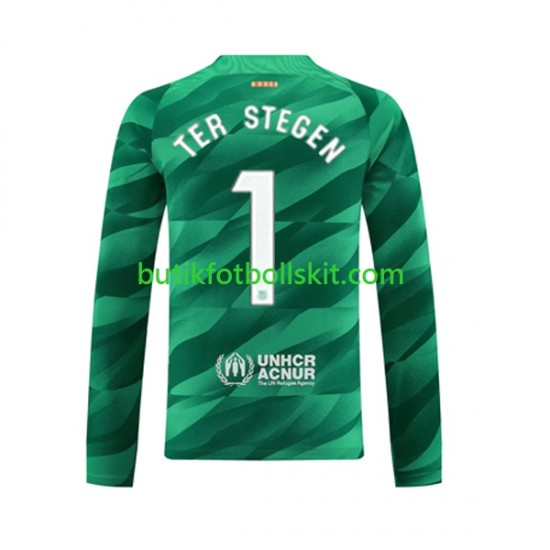 FC Barcelona Ter Stegen 1 Målvakt Män Hemma Matchtröja 2023/24 Långärmad