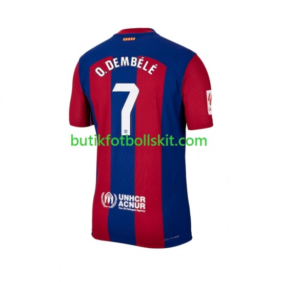 FC Barcelona Ousmane Dembele 7 Män Hemma Matchtröja 2023/24 Kortärmad