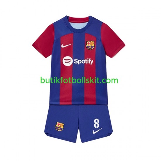 FC Barcelona Pedri 8 Barn Hemma Matchtröja 2023/24 Kortärmad