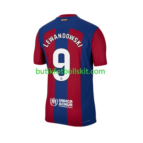 FC Barcelona Robert Lewandowski 9 Män Hemma Matchtröja 2023/24 Kortärmad