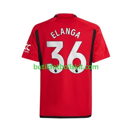 Manchester United Anthony Elanga 36 Män Hemma Matchtröja 2023/24 Kortärmad
