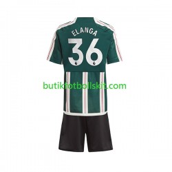 Manchester United Anthony Elanga 36 Barn Borta Matchtröja 2023/24 Kortärmad
