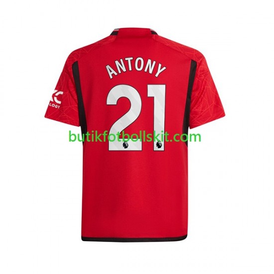 Manchester United Antony Matheus 21 Män Hemma Matchtröja 2023/24 Kortärmad