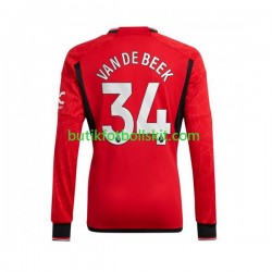 Manchester United Donny van de Beek 34 Män Hemma Matchtröja 2023/24 Långärmad