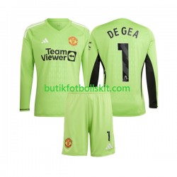 Manchester United De Gea 1 Målvakt Barn Hemma Matchtröja 2023/24 Långärmad