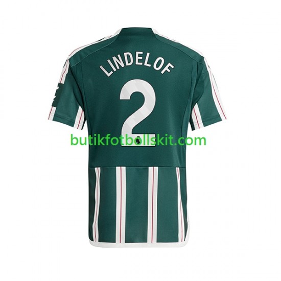 Manchester United Lindelof 2 Män Borta Matchtröja 2023/24 Kortärmad