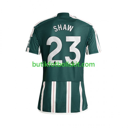 Manchester United Luke Shaw 23 Män Borta Matchtröja 2023/24 Kortärmad