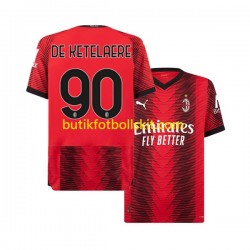 AC Milan Charles De Ketelaere 90 Män Hemma Matchtröja 2023/24 Kortärmad