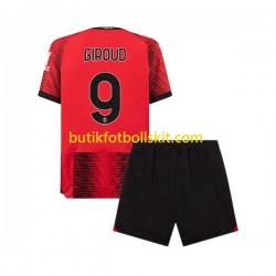 AC Milan Olivier Giroud 9 Barn Hemma Matchtröja 2023/24 Kortärmad