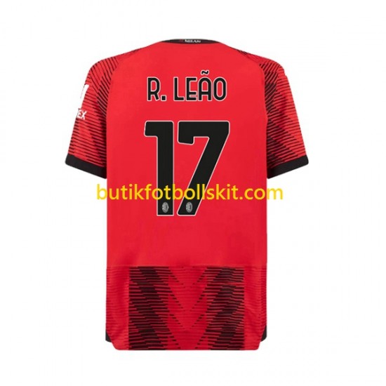 AC Milan Rafael Leao 17 Män Hemma Matchtröja 2023/24 Kortärmad