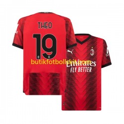 AC Milan Theo Hernandez 19 Män Hemma Matchtröja 2023/24 Kortärmad