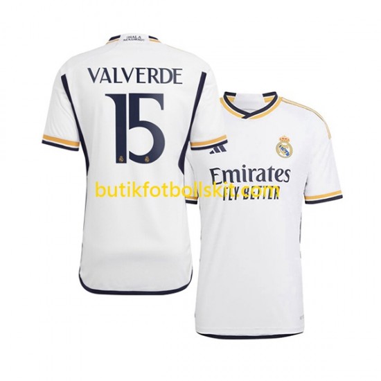 Real Madrid Federico Valverde 15 Män Hemma Matchtröja 2023/24 Kortärmad