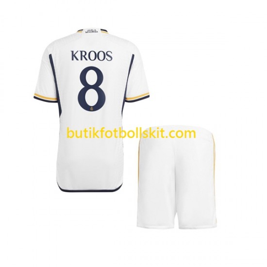 Real Madrid Kroos 8 Barn Hemma Matchtröja 2023/24 Kortärmad