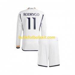 Real Madrid Rodrygo Goes 11 Barn Hemma Matchtröja 2023/24 Långärmad