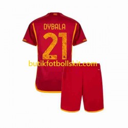 AS Roma Paulo Dybala 21 Barn Hemma Matchtröja 2023/24 Kortärmad